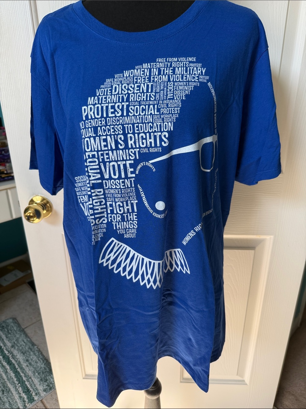 RBG Blue Graphic Women's Rights Tee NWT Size XXL